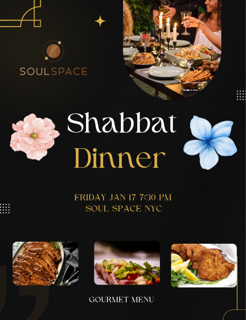 Black Yellow Elegant Dinner Promotion Poster